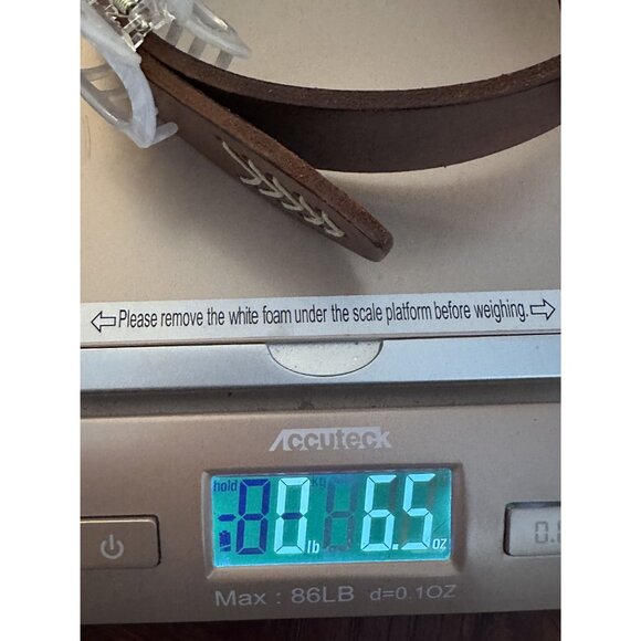 Vintage Brown Leather Belt With Embroidered Arrows & Silver Buckle Size S - Picture 11 of 12